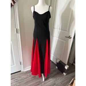 NWT Red and Black Pleated Formal/Semi Formal Maxi Dress